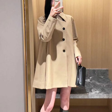 卡其色中长款风衣外套女秋季气质高级感休闲百搭宽松显瘦长袖上衣