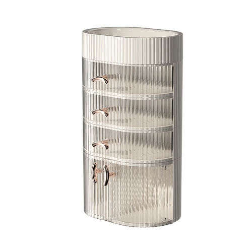 Dust-proof skin care product storage cabinet, storage rack, desktop jewelry box, light luxury dressing table, large capacity cosmetics storage box