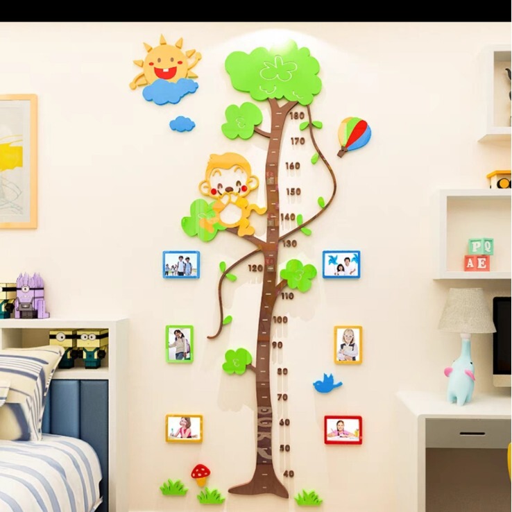 Home Children's Room Height Measuring Ruler Wall Sticker 3D Decorative Acrylic Sticker for Living Room Beautification Photo Frame Home Decor Home Children's Room Height Measuring Ruler Wall Sticker 3D Decorative Acrylic Sticker for Living Room Beautification Photo Frame Home Decor