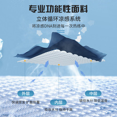 Cross-border Amazon cooling movement ice hat cold feeling headgear sun hat adjustable solid cool hat