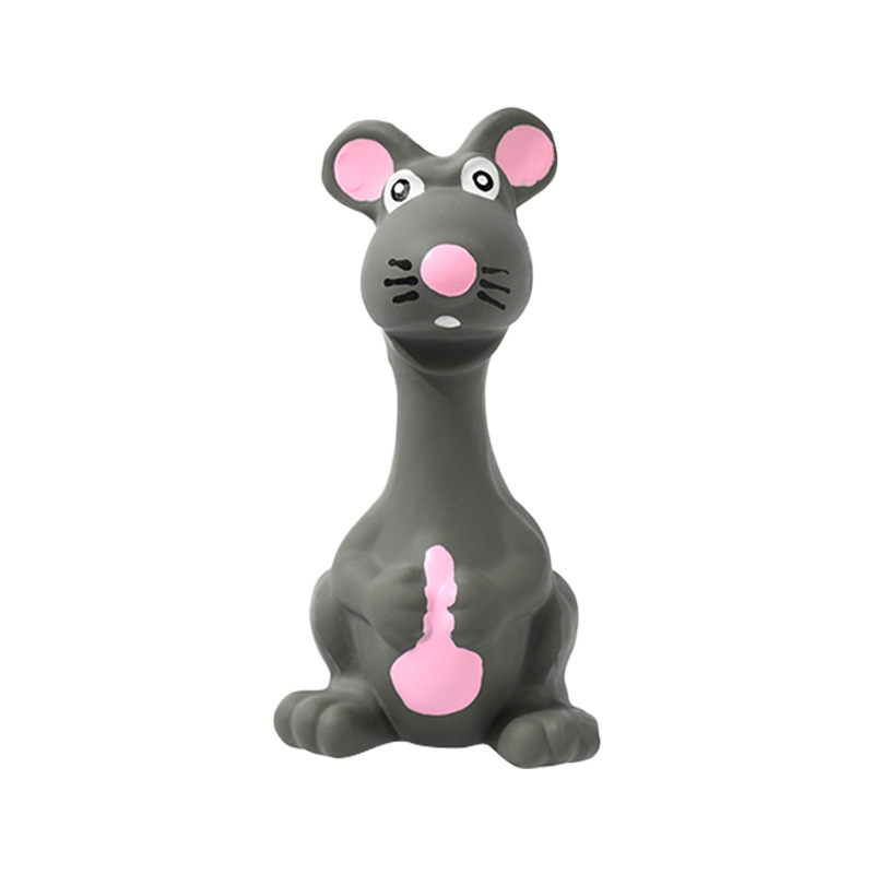 (2개) 국경 간 인기 애완 동물 소리 장난감 라텍스 회색 마우스 치아 연삭 및 청소 개 장난감 라텍스 소리 장난감