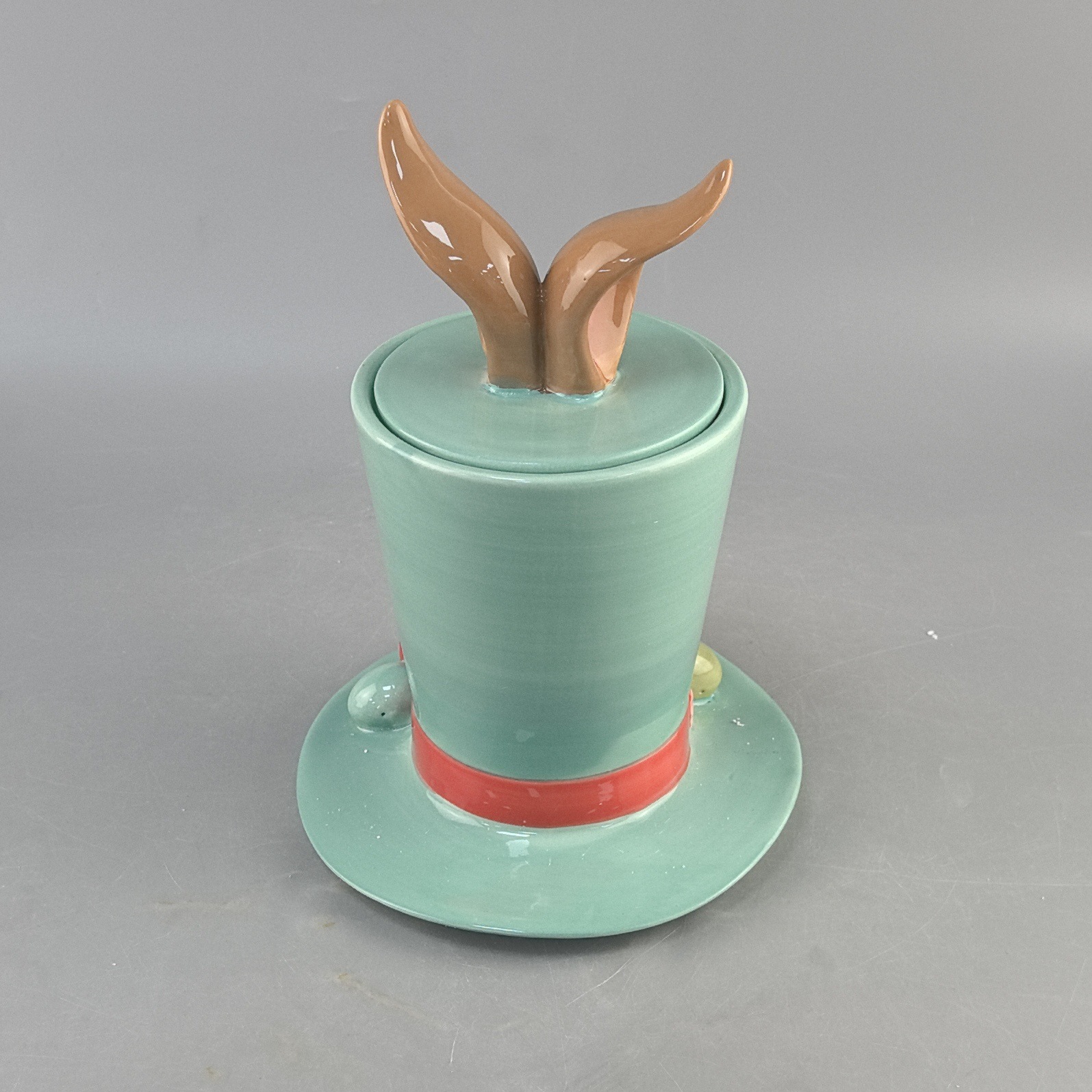 Pascua creativa transfronteriza de cerámica gorra de orejas jarras de alto valor de cara dulce lindo jarras de almacenamiento decoración para el hogar