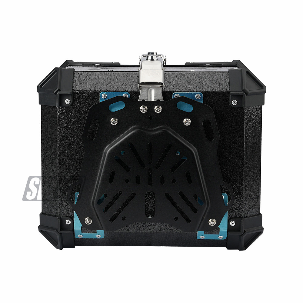 New 45L motorcycle aluminum alloy three-sided embossed tail box No. 9 calf rear tail box electric car large trunk