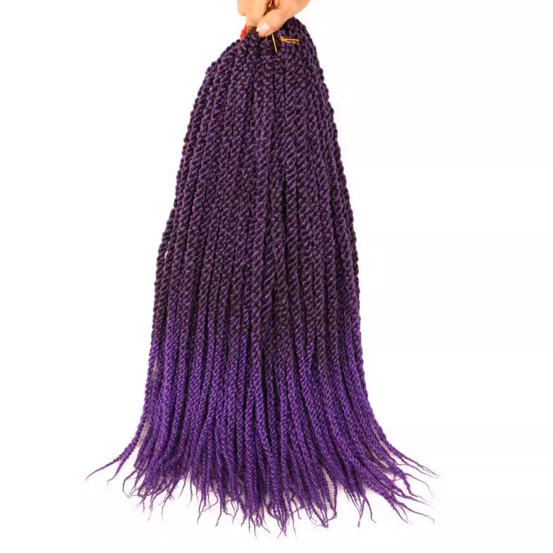 Trenza sucia africana, extensión de cabello, peluca trenza de cuatro hilos 3D Cubic Twist Crochet Braids trenzas de fibra química