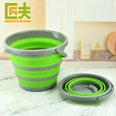 Portable creative folding bucket outdoor fishing bucket plastic travel car bucket manufacturer wholesale
