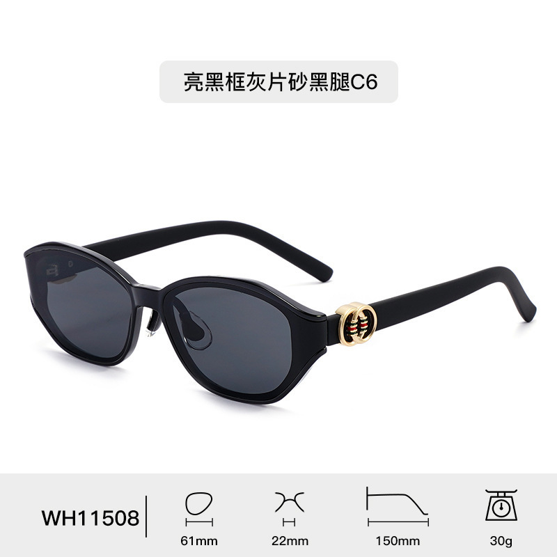 欧美跨境新款猫眼墨镜女高级感遮阳街拍网红款太阳镜厂家批发代发|undefined