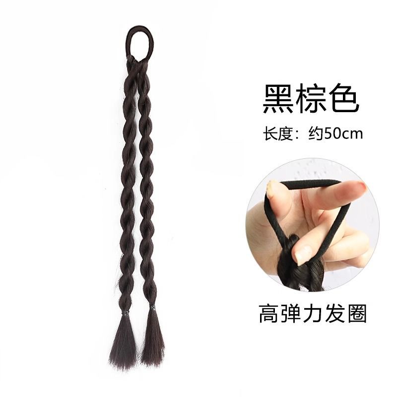 Peruca de cola de caballo mujer trenzada peruca de trenza de torsión nueva trenza de boxeo chino red roja con la misma trenza peruca de trenza