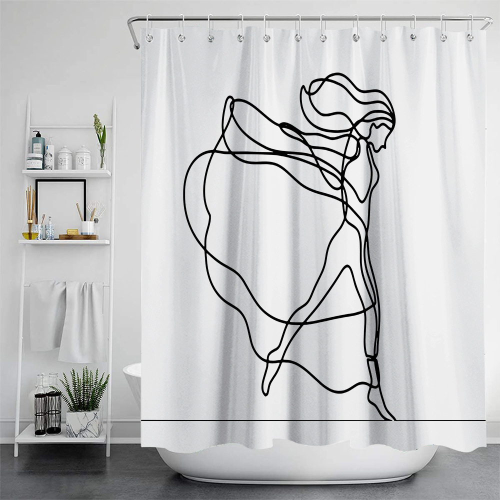 Title 9, Simple Line Waterproof And Mold Proof Shower Cu...