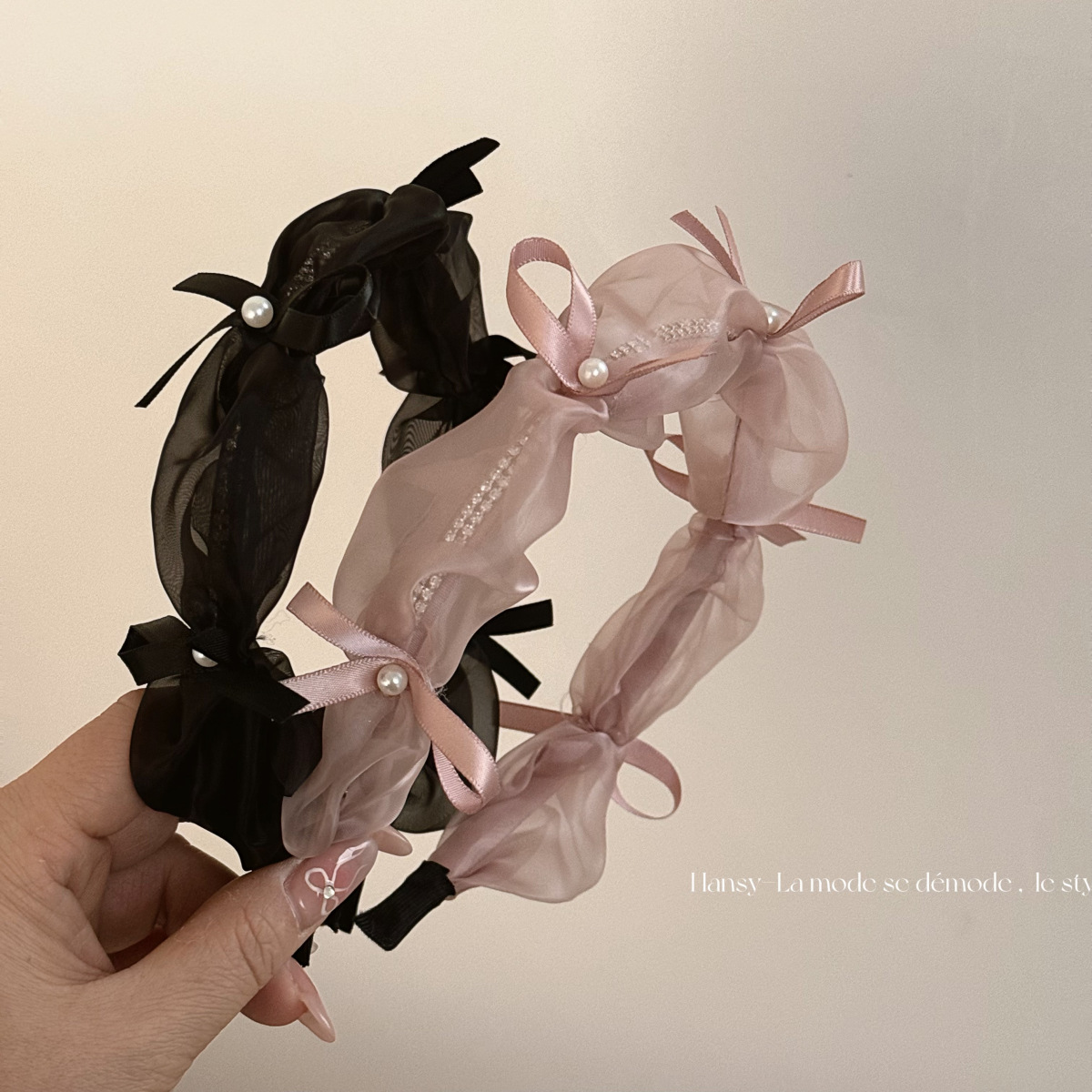 sweet princess french style temperament bow headband female height increasing skull top headband mesh vintage ribbon hair accessories