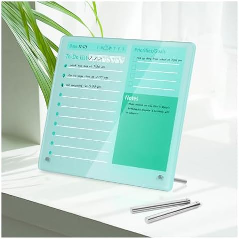 Tablero de escritorio acrílico grueso para hacer tablero de plan, 30 cm x 25 cm, tablero blanco de escritorio