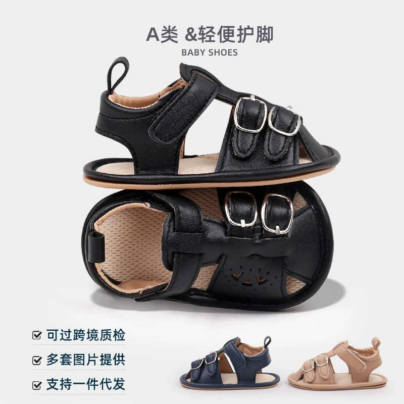 Летняя нескользящая обувь для мужчин и женщин, для раннего возраста, сандалии в английском стиле, британский стиль
