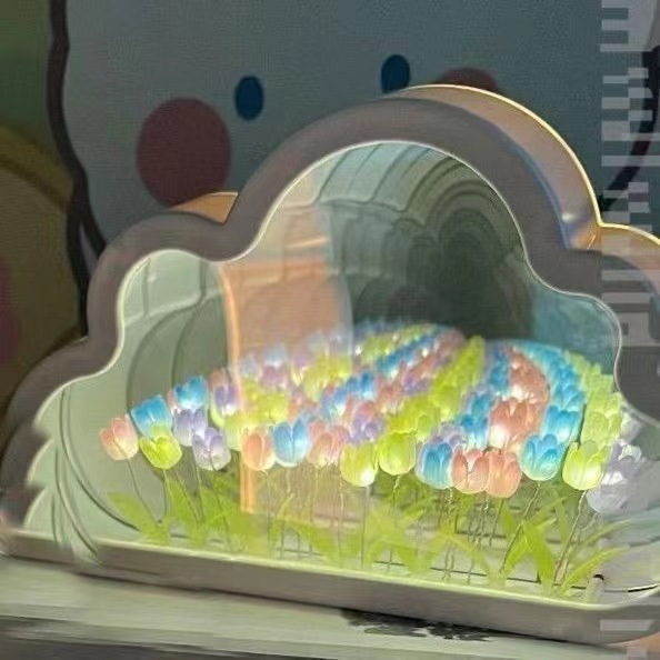 Handmade diy cloud and flower night light [mixed color 20 flowers]