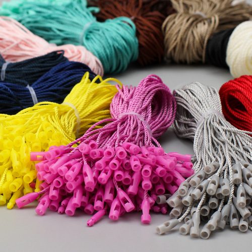 Colored bullet tag rope, general hanging particles for clothing accessories, clothing tag rope, tag line bullet hanging particles