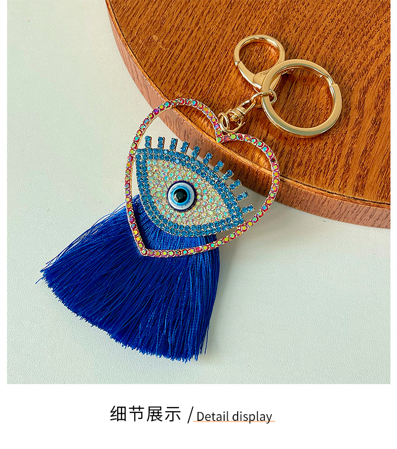 Estilo Europeo Pastoral Aleación Ojo Del Diablo Unisexo Colgante De Bolsa Llaveros display picture 6