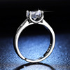 Wedding ring, zirconium, micro incrustation, one carat