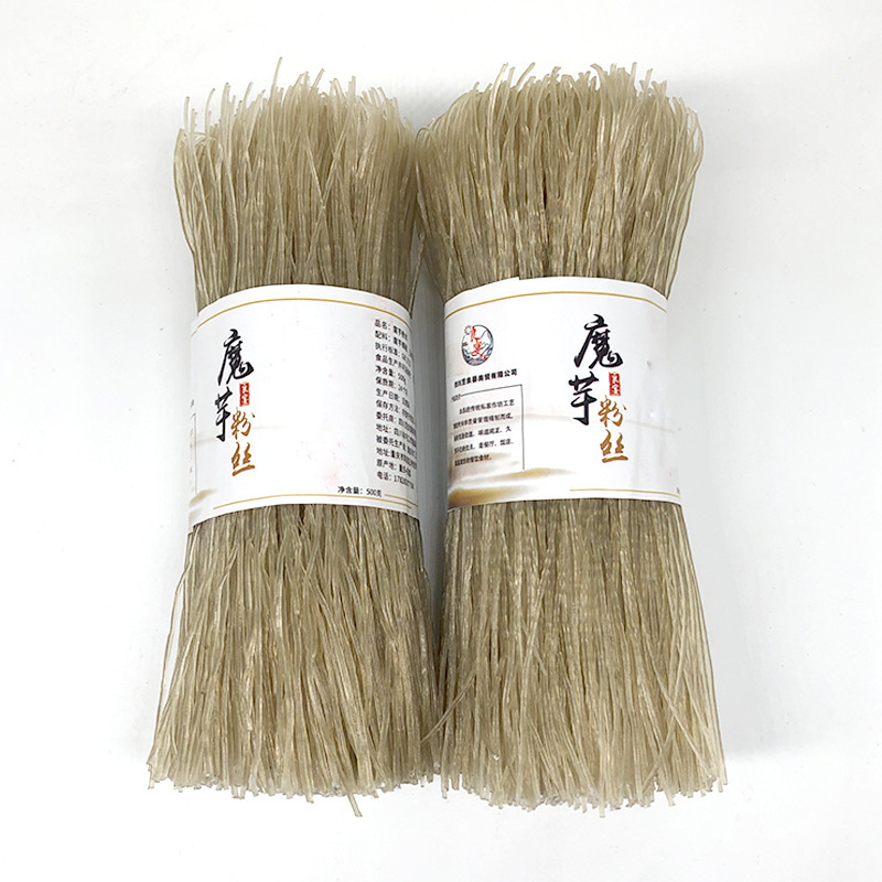 Dried konjac vermicelli 500g dry goods dried konjac flour strips konjac silk convenient substitute instant vegetarian noodles commercial wholesale