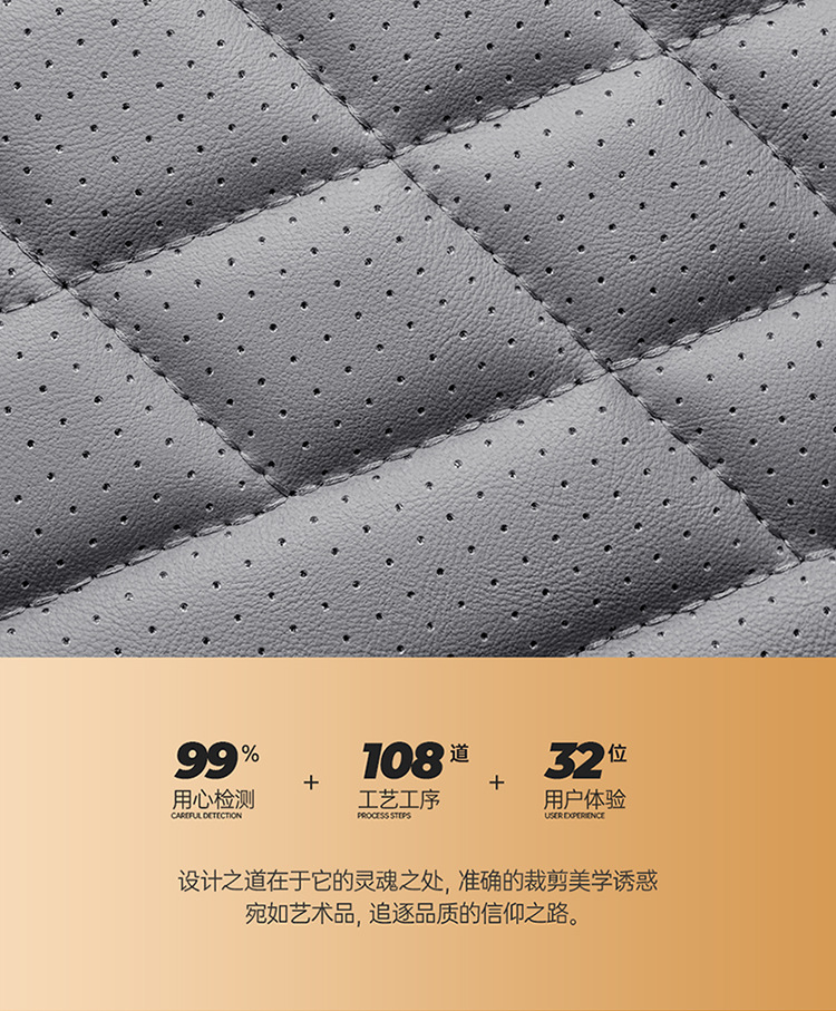 2026 Cross-Border New Product Car Seat Cushion 3D Full-Cover Stereo Napa Leather Seat Cover Lumbar Cushion Universal Seat Cushion for All Seasons
