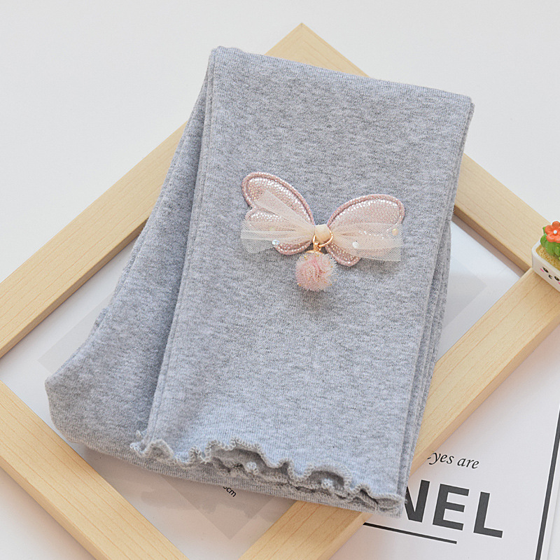 Polainas de las niñas de primavera y otoño Delgado desgaste exterior estilo occidental pantalones de los niños de primavera nuevos bebés de algodón pantalones largos