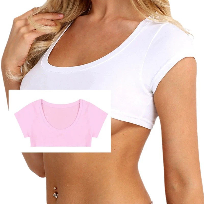Slim-Fitting Summer Sexy Short-Sleeved T-Shirt for Women, Solid Color Round Neck Tight-Fitting Top, Bottoming Shirt for Women to Wear Inside or Outside
