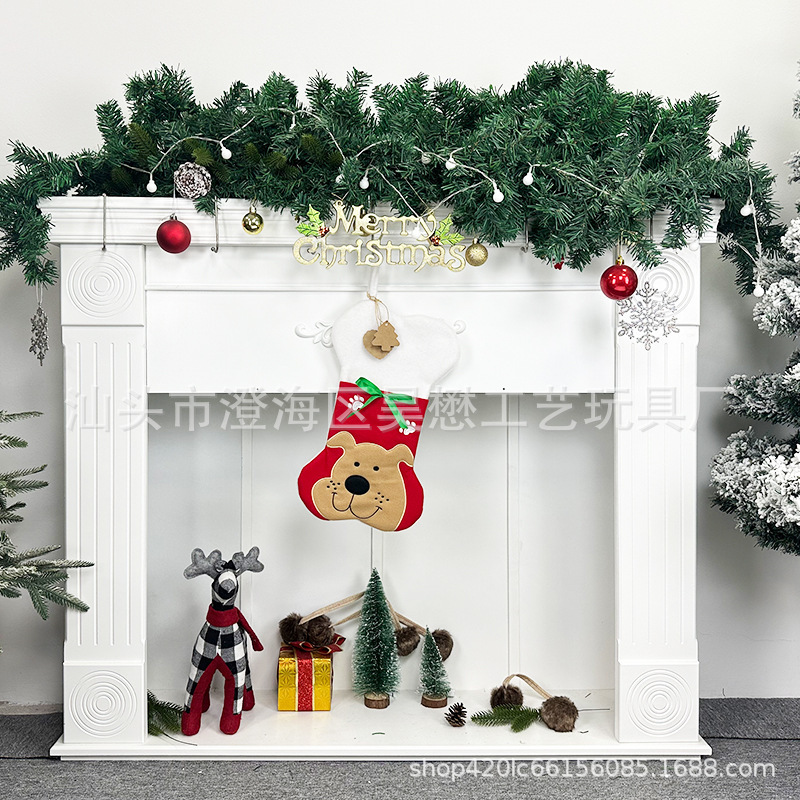 2024 Haomao クロスボーダー Amazon クリスマスソックスギフトバッグクリスマスツリー装飾猫と犬クリスマスツリーペンダント|undefined