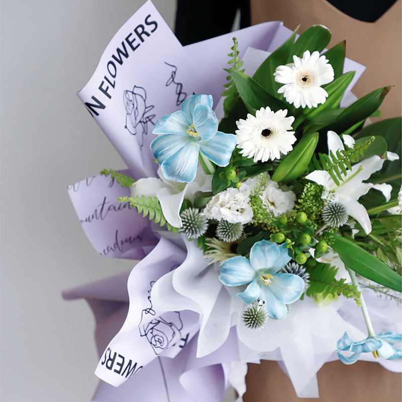 Flor fiesta fábrica de flores al por mayor rosa flor embalaje de papel florista ramo de flores regalo embalaje de papel florista suministros