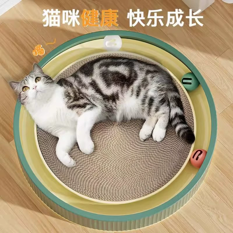 Большая круглая износостойкая игрушка для животных, кошка
