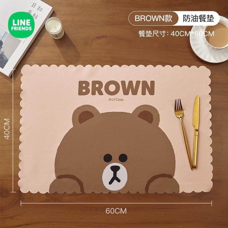 LINE FRIENDSテーブルマット家庭用高級感断熱マットパーマ防止テーブルマット|undefined
