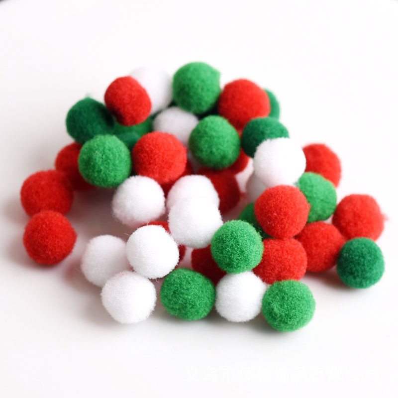 10-30mm color de alta elasticidad color bola de pelo pequeña jardín de infantes niños bricolaje material hecho a mano accesorios