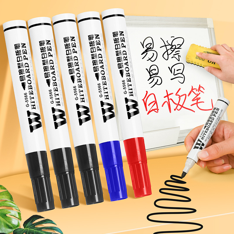 Whiteboard pen can erase the blackboard special water-based brush thick head marker black red marker pen G5566