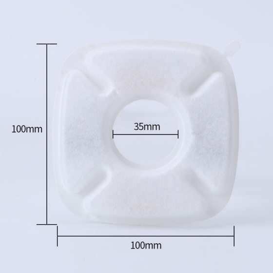 Factory wholesale square pet water dispenser filter element feeding cat water dispenser activated carbon filter Cotton