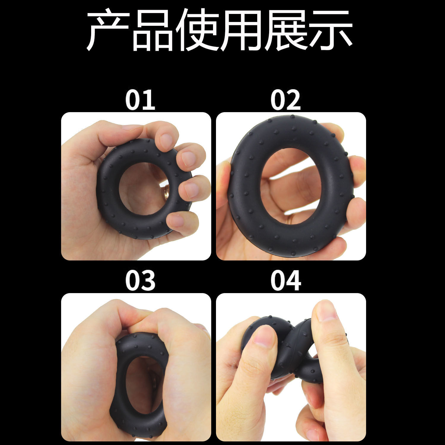 Juego de dispositivo de agarre ajustable Juego de dispositivo de agarre de fuerza de mano de cinco piezas Ejercicio Dispositivo de entrenamiento de mano Rehabilitación de dedos