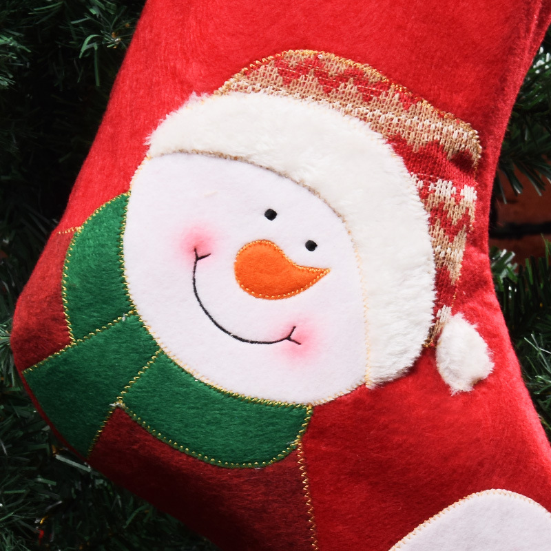 Medias navideñas transfronterizas Papá Noel muñeco de nieve alce estilo medias navideñas bolsas de dulces navideñas bolsas de decoración de ventanas