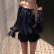Du Zong's Tiancai Blues * Royal Sister Korean Style Shoulder Long Sleeve Chiffon Loose Gentle Design Elegant Top