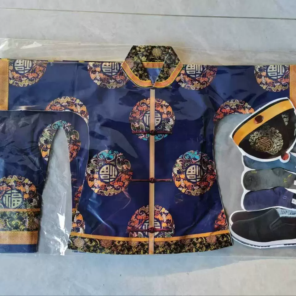 批发纸加棉祭祀手工寒衣套装衣裤鞋帽袜五件套纸衣祭祖纸衣裳寒衣