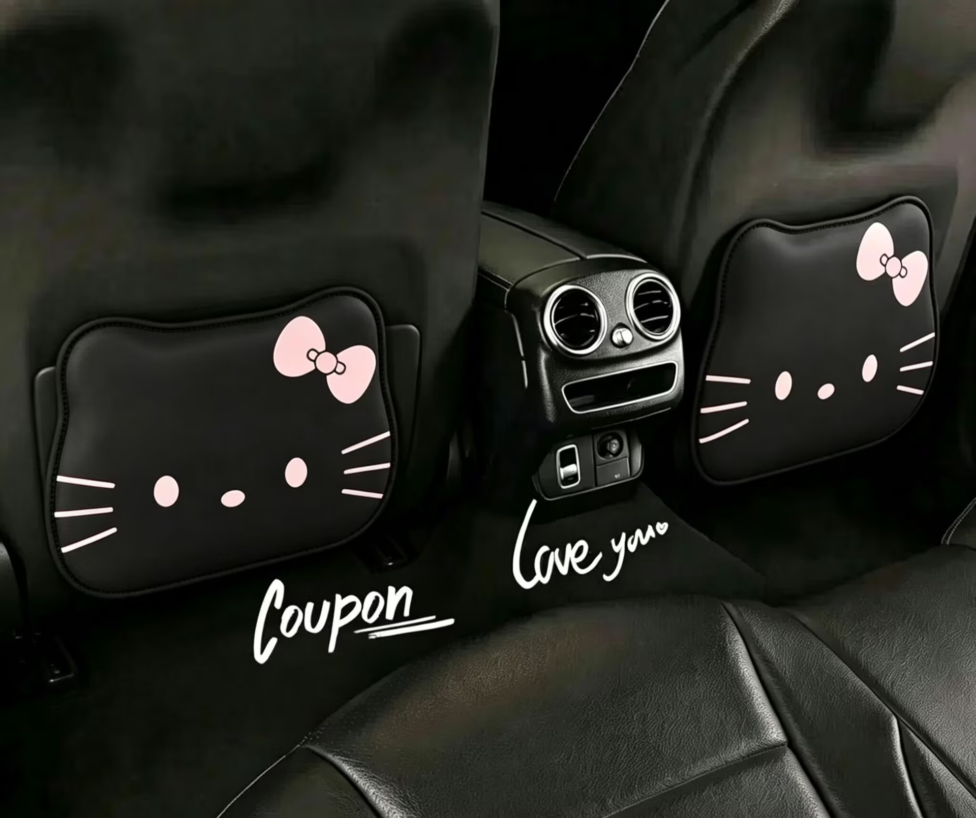Simple and Stylish Kitty Cat Car Seat Anti-Kick Mat, Universal Model, Dirt-Resistant Protective Mat for the Car Interior, Rear Seat Anti-Wear Mat
