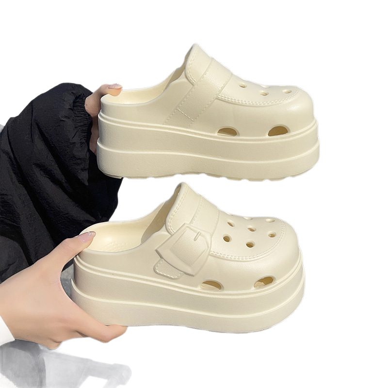 Women's Top Quality 2026 New Top Quality Model With Thick Soles, Height-increasing, Non-slip, Comfortable For Summer Outdoor Wear, Beach Shoes_voghion.com