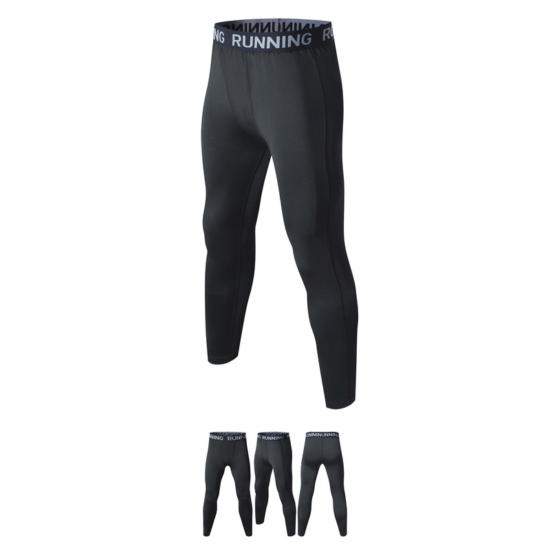 Fitness Pants Men's Sports Tights Running Training Stretch Quick-Drying Compression Pants Football Basketball Leggings