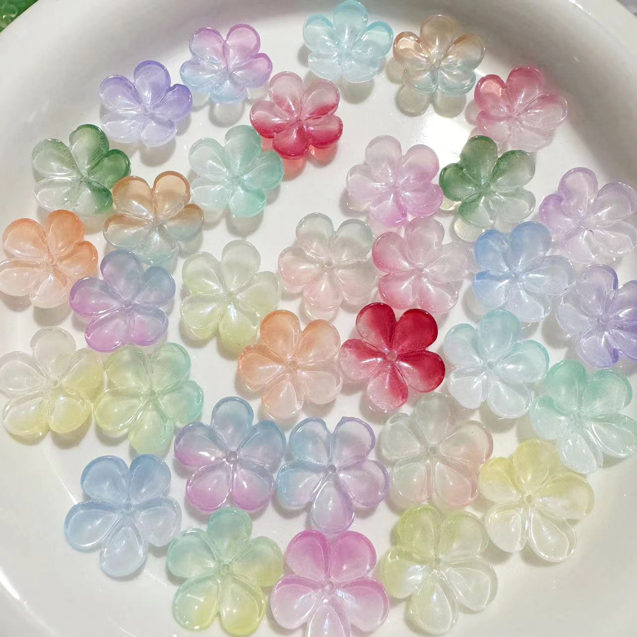 Big Glazed Petals Small Round Plum Bowl Flower Five Round Plum Blossom...