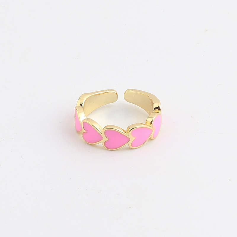 Simple Style Heart Shape Copper Open Ring Plating Copper Rings display picture 4