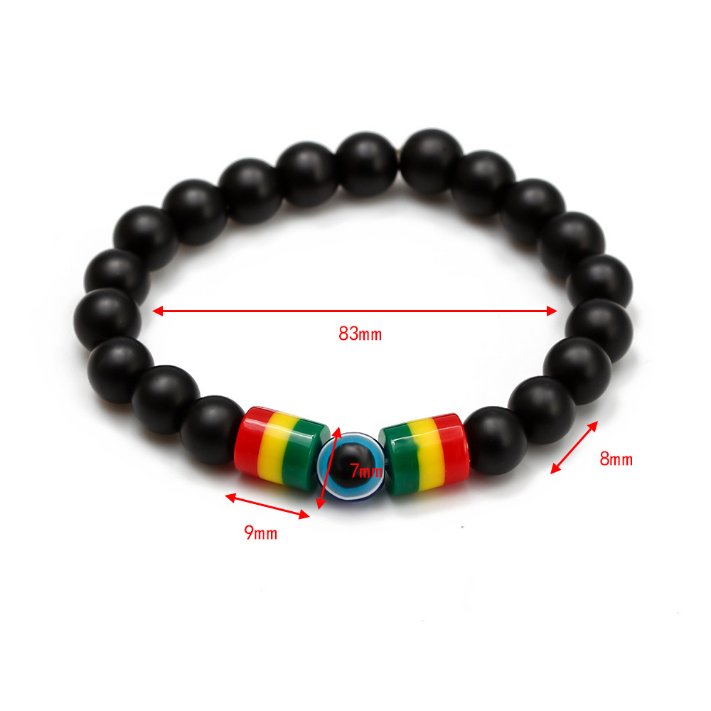 Fashion Palm Eye Agate Beaded Bracelets 1 Piece