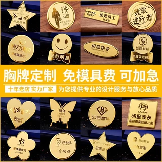 优秀员工胸牌徽章设计公司周年纪念章胸章胸针设计纯铜服务之星