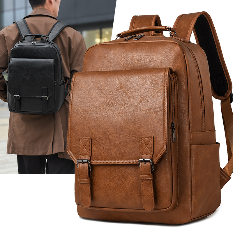 Wholesale of new cross-border men's backpacks, business laptop bags, waterproof outdoor leisure backpacks, commuter trendy men's bags