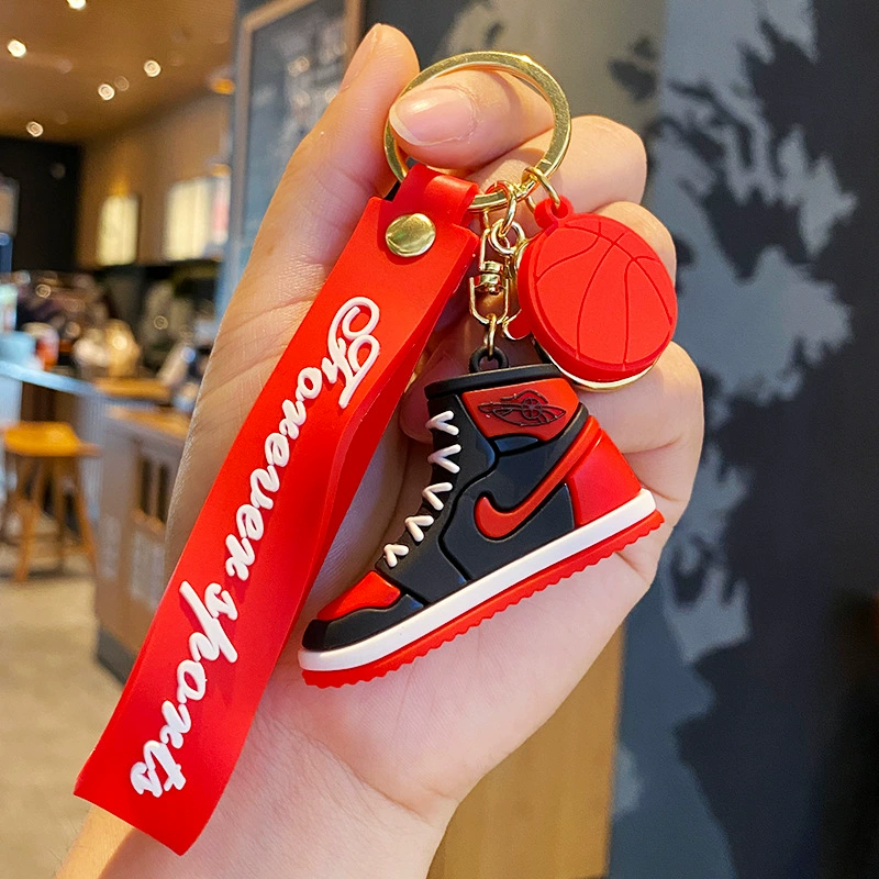 Ключодержатель (Air Jordan) подвеска-«кроссовок», миниатюрная футбольная бутса силиконовая подвеска, 8 цветов, 8.27×2.85×6.87 см