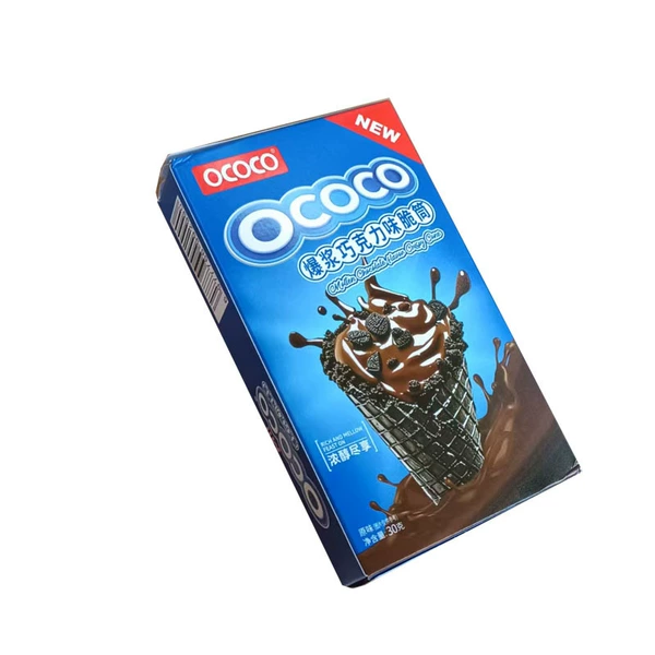 30 г, OCOCO, коробка, хрустящий рожок с шоколадной начинкой, оригинальный вкус