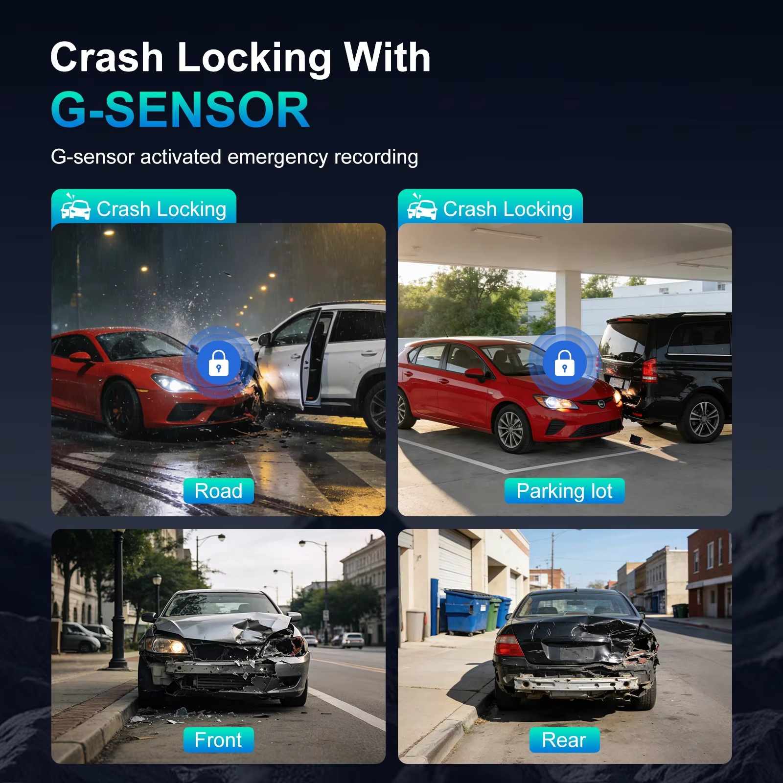 Cross-Border Driving Recorder with High-Definition Dual Lenses, Front and Rear 4K+4K, Mobile Phone Wifi Connectivity, Gps Car Recorder