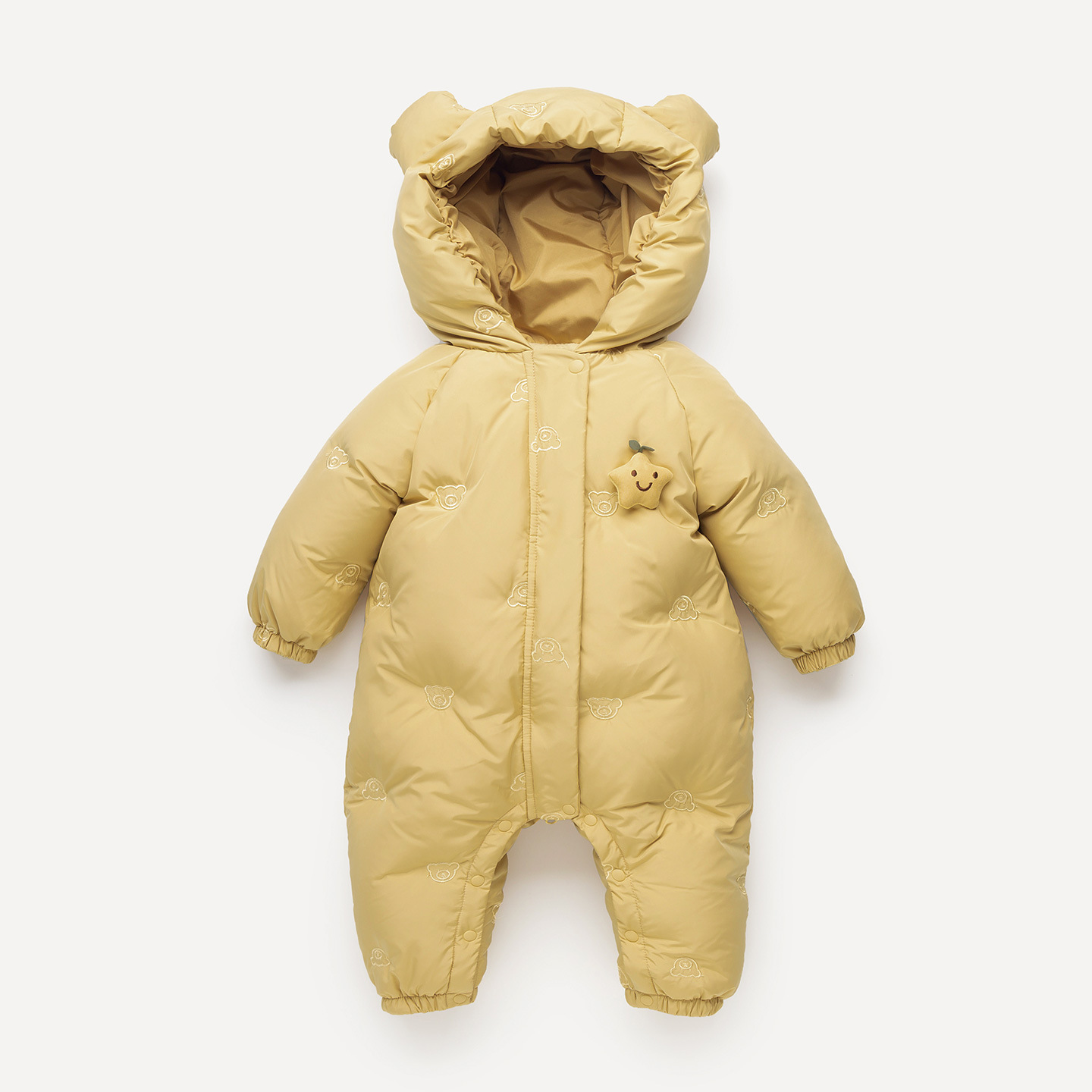 New Winter Baby down Jacket, Baby Jumpsuit, Thickeneded Outing Clothing, Infant Hooded Bodysuit, Romper
