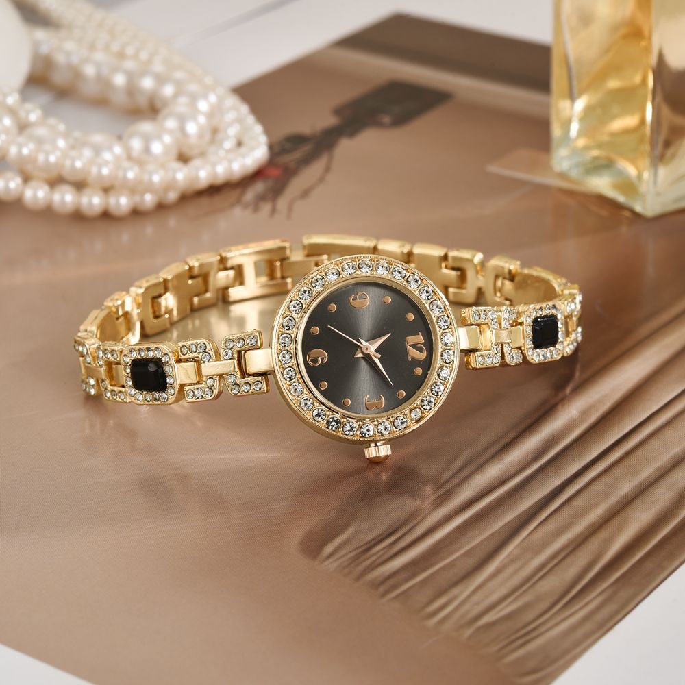 Nuevo estilo estudiante estilo coreano temperamento pequeño redondo brazalete de diamantes temperamento de moda pulsera pequeña reloj digital para mujer