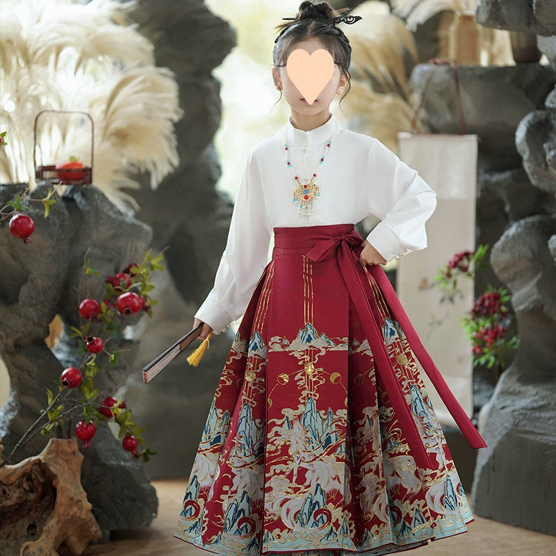 Tao Ku Bear Hanfu Девятихвостая лиса в китайском стиле Улучшенная юбка Mamian Элегантный древний костюм в сказочном стиле Полный комплект на осень и зиму.