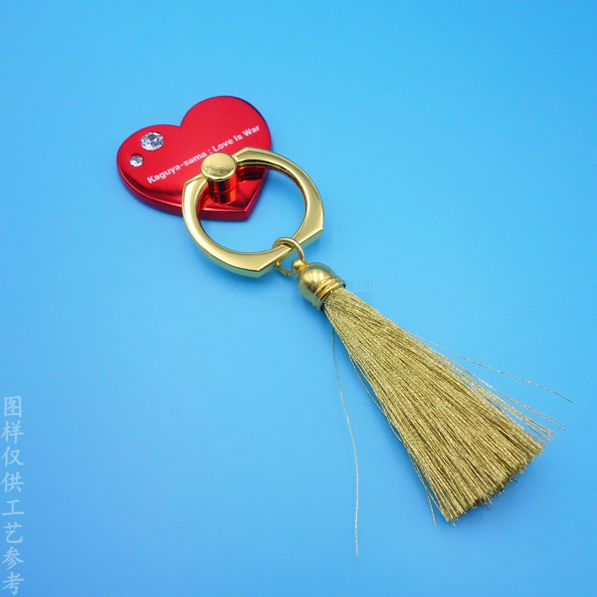 Цветная Гальваническая Пряжка для мобильного телефона из цинкового сплава в форме сердца кольцевой кронштейн, вращающийся на 360 градусов ленивый кронштейн