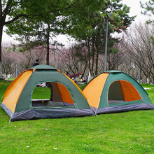 户外帐篷 3-4人露营遮阳自动帐篷折叠双人简易速开沙滩野营帐篷